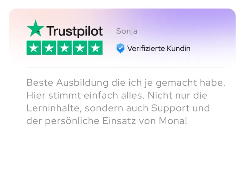 Trustpilot Bewertung MONAPORT Academy